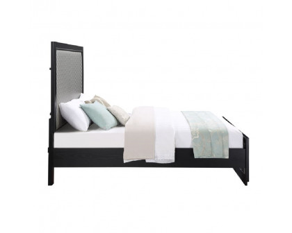 ACME Nicola EK Bed - Silver/Black