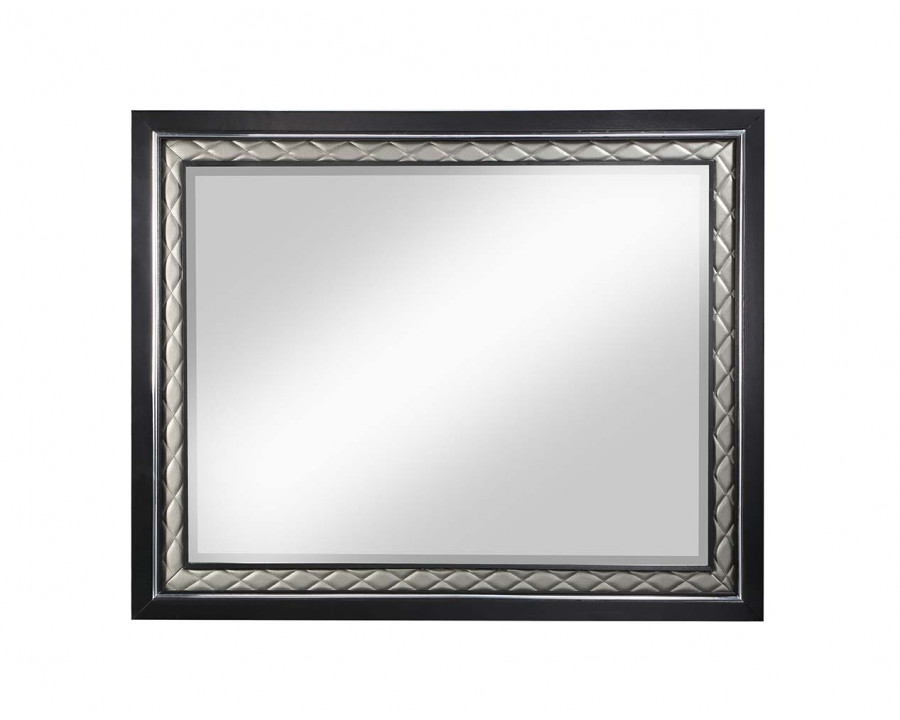 ACME - Nicola Mirror in Silver/Black