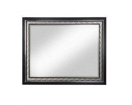 ACME - Nicola Mirror in Silver/Black