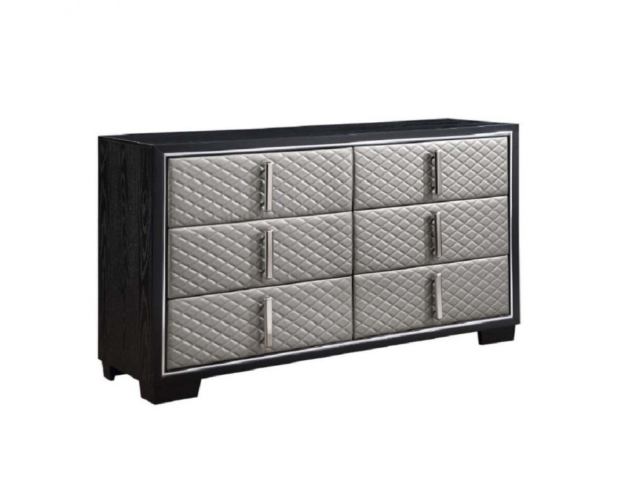 ACME - Nicola Dresser in Silver/Black