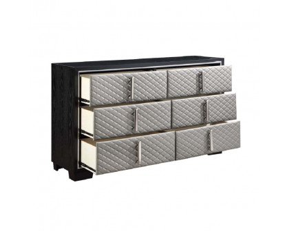 ACME - Nicola Dresser in Silver/Black