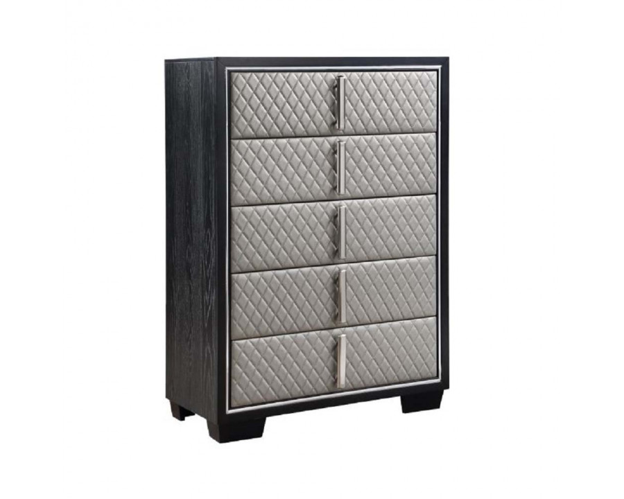 ACME - Nicola Chest in Silver/Black