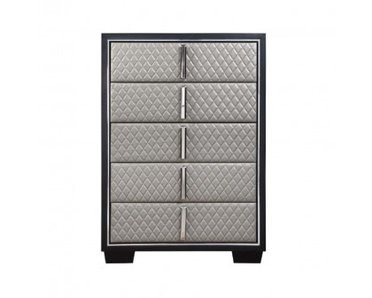 ACME - Nicola Chest in Silver/Black