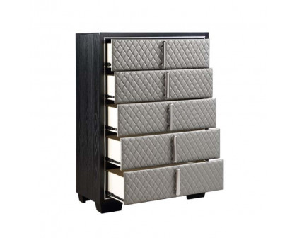 ACME - Nicola Chest in Silver/Black