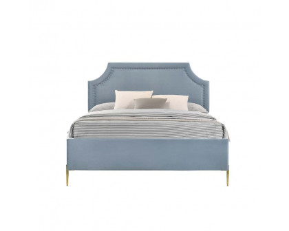 ACME Milla Full Bed - Light Blue Velvet