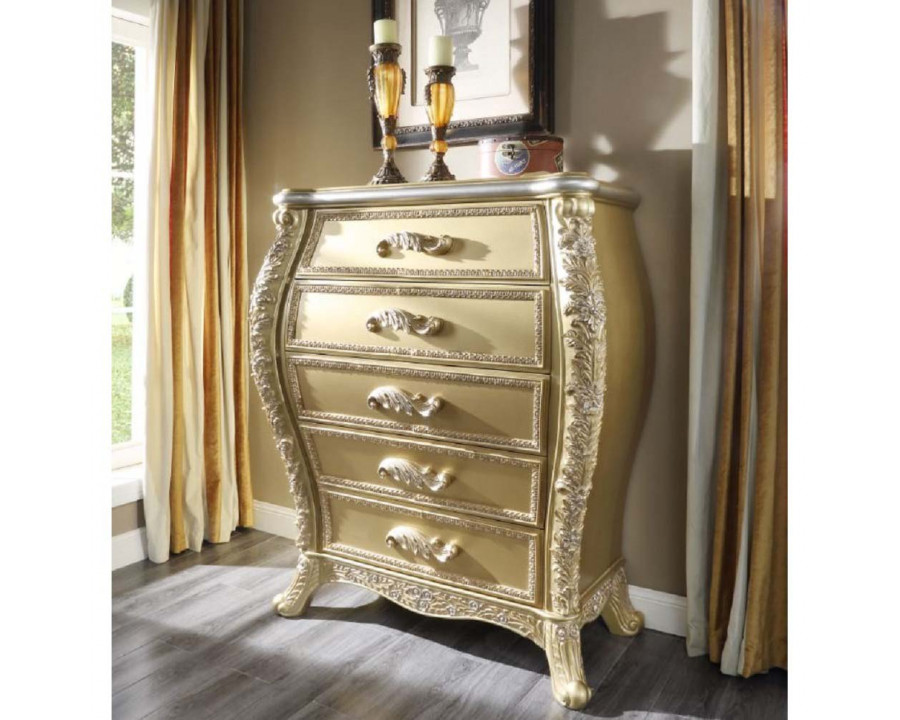 ACME - Cabriole Chest in Gold