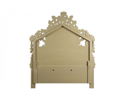 ACME - Bernadette EK Bed in White/Gold