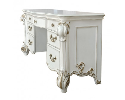 ACME Vendome Vanity Desk - Beige/Antique Silver