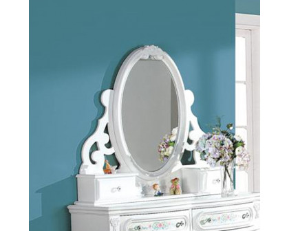 ACME Flora Mirror with Jewlery - White