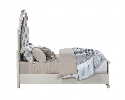 ACME Florian EK Bed - Gray Antique White