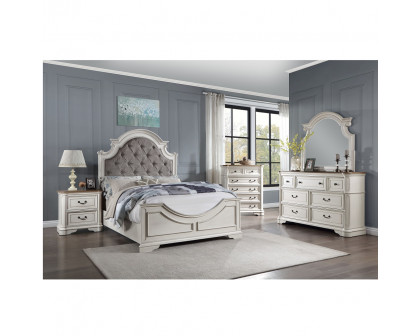 ACME Florian EK Bed - Gray Antique White