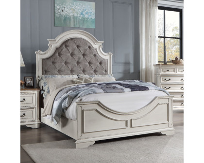 ACME Florian EK Bed - Gray Antique White