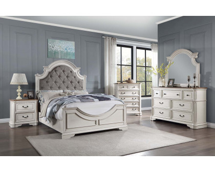 ACME Florian Queen Bed - Gray Antique White