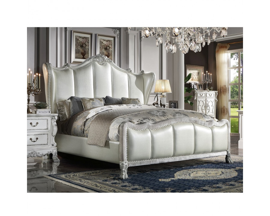 ACME Dresden II CK Bed - Synthetic/Bone White