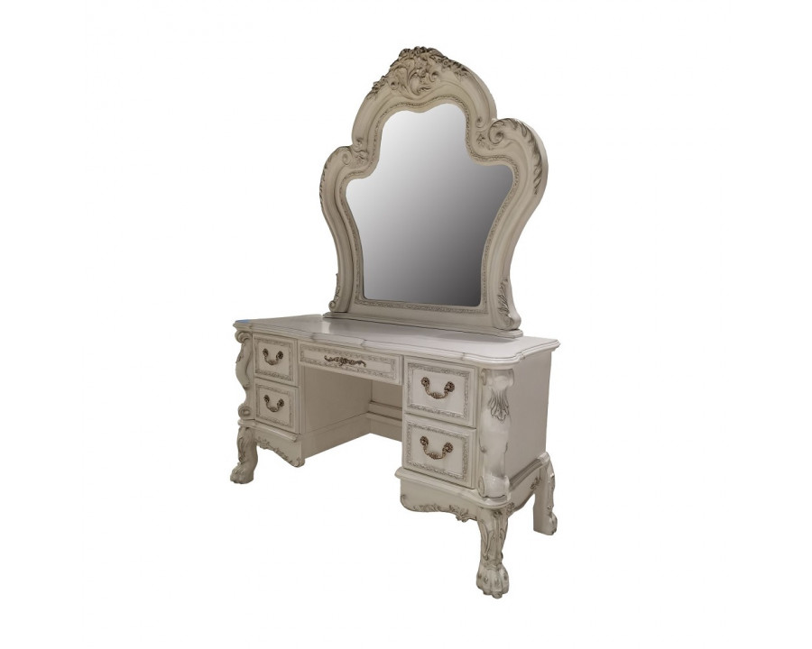 ACME - Dresden II Mirror in Bone White