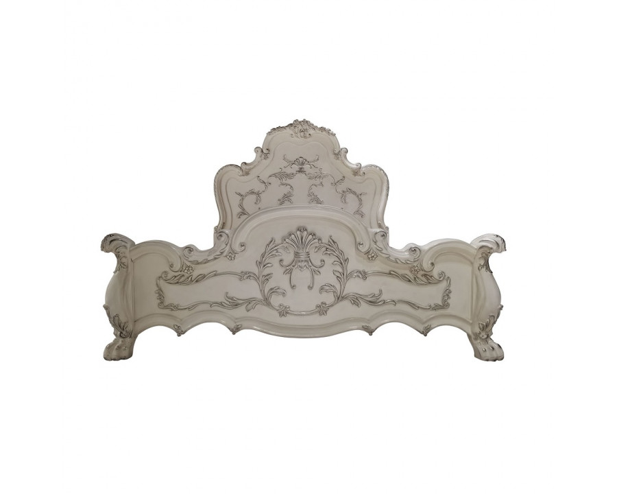 ACME Dresden Eastern King Bed - Bone White