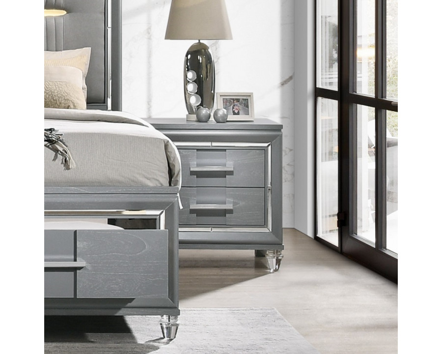 ACME - Truman Nightstand in Powder Gray