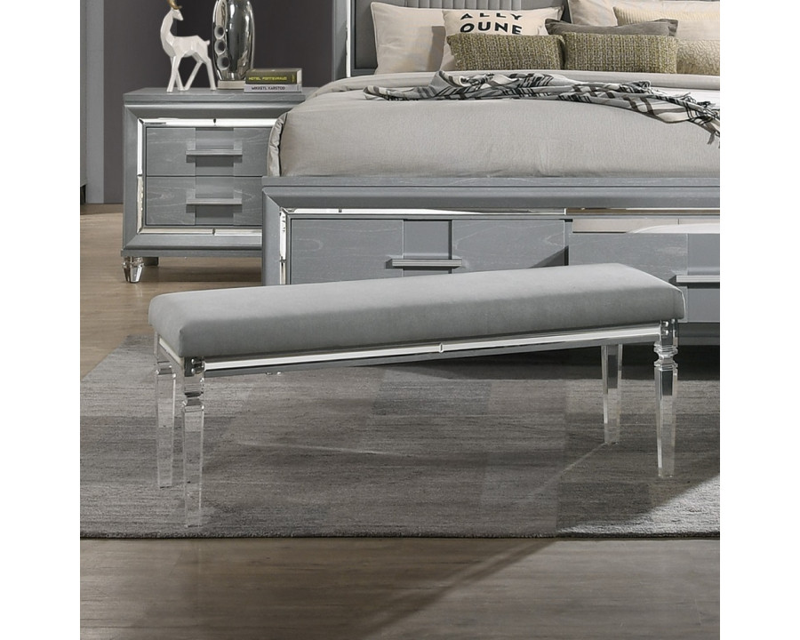 ACME - Truman Bench in Powder Gray