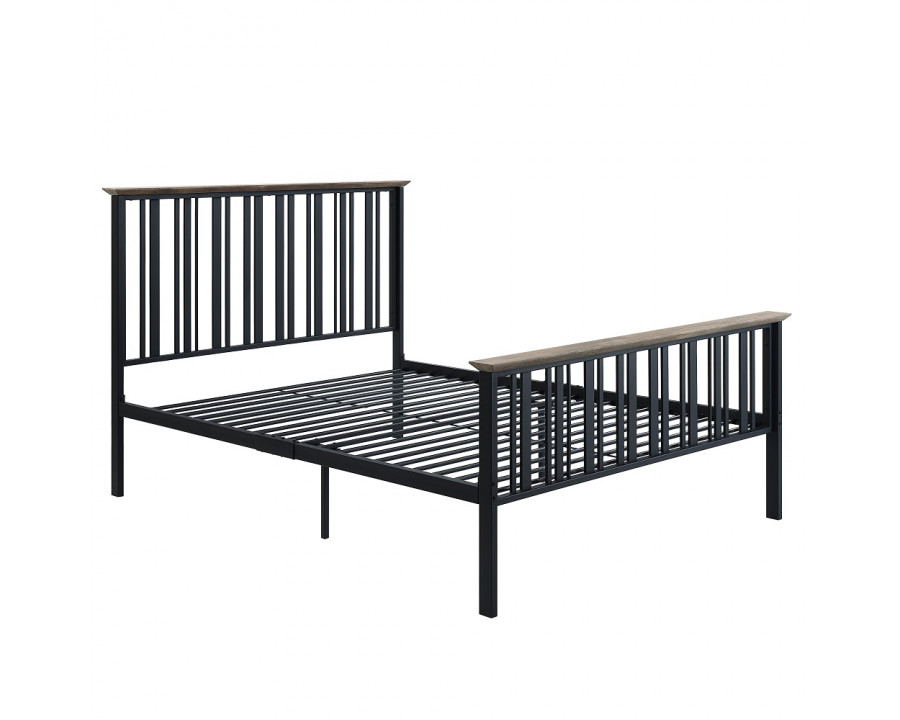 ACME Zudora Full Bed - Antique Oak/Black