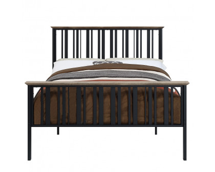 ACME Zudora Full Bed - Antique Oak/Black