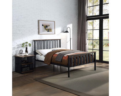 ACME Zudora Full Bed - Antique Oak/Black