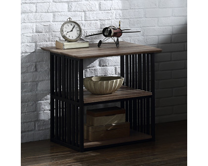 ACME - Zudora Nightstand in Antique Oak/Black