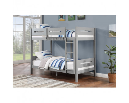 ACME - Edah Twin/Twin Bunk Bed in Gray