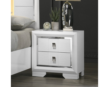 ACME - Elain Nightstand in White