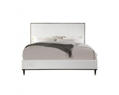 ACME Carena EK Bed - Light Gray White/Brown