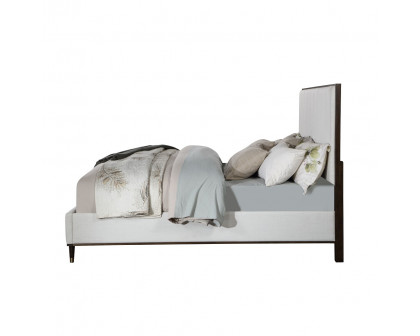 ACME Carena EK Bed - Light Gray White/Brown