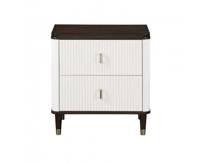 ACME - Carena Nightstand with Usb in White/Brown