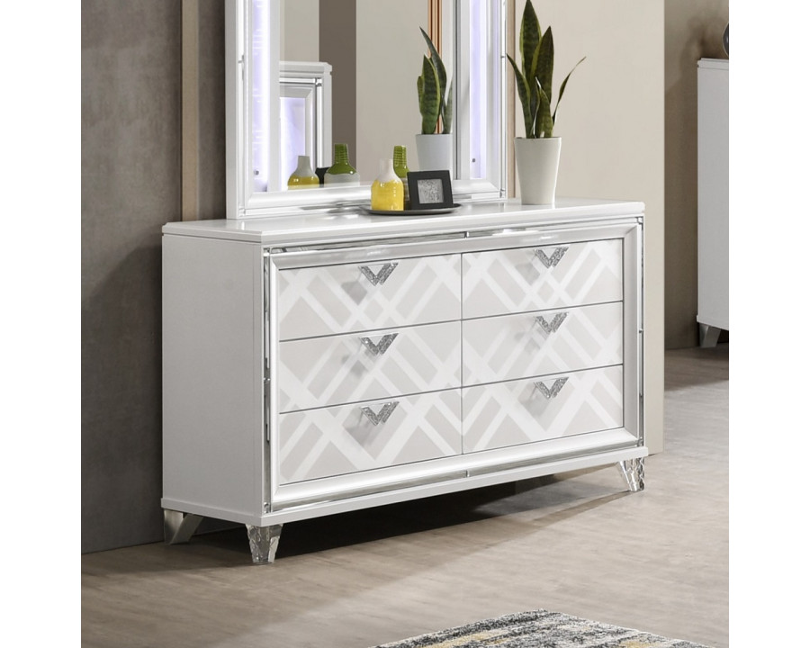 ACME - Skylar Dresser in Pearl White (BD02037)