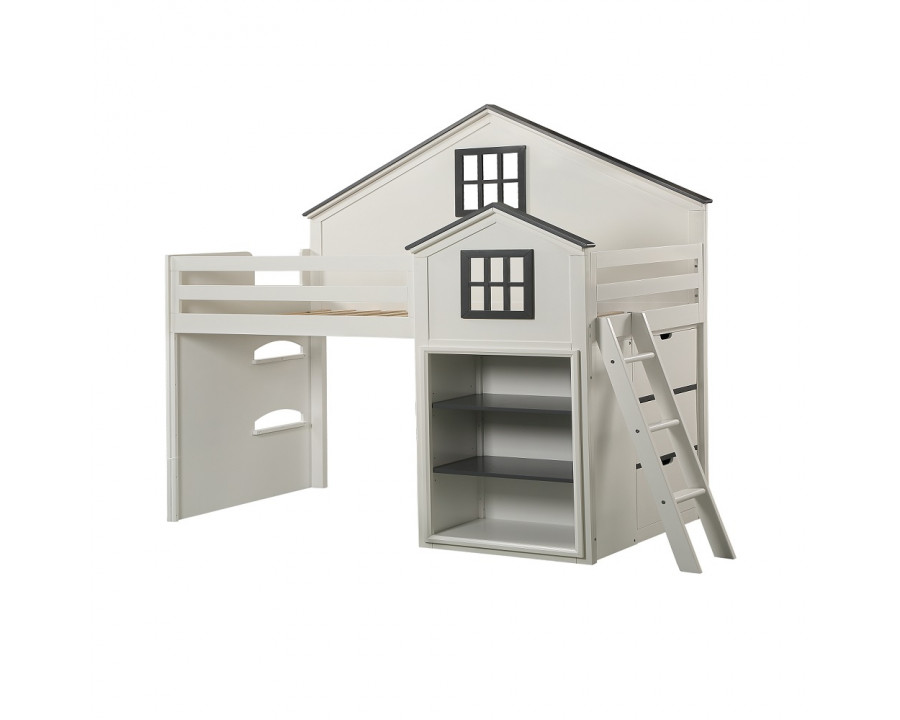 ACME - Ratana Loft Bed in Gray/White