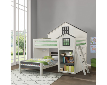 ACME - Ratana Loft Bed in Gray/White