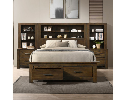 ACME Merrilee II EK Bed with Storage - Oak