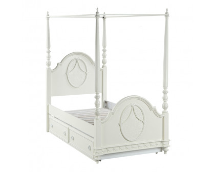 ACME - Dorothy Twin Post Bed in Ivory