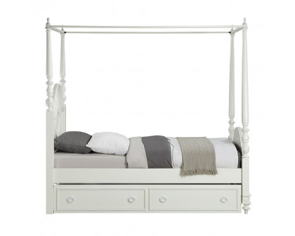 ACME - Dorothy Twin Post Bed in Ivory