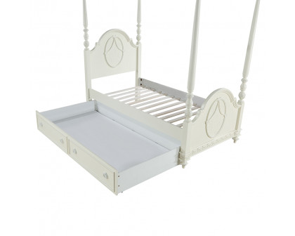 ACME - Dorothy Twin Post Bed in Ivory