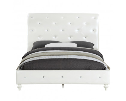 ACME - Dorothy Full Bed in Pearl White/Ivory