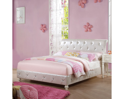 ACME - Dorothy Full Bed in Pearl White/Ivory