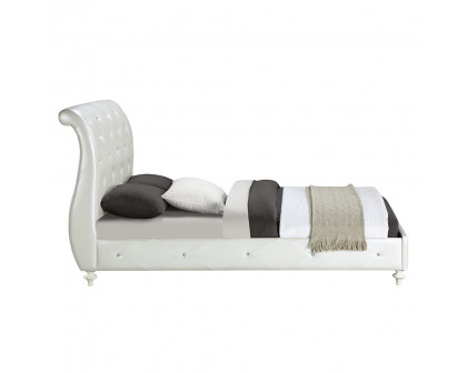 ACME - Dorothy Twin Bed in Pearl White/Ivory