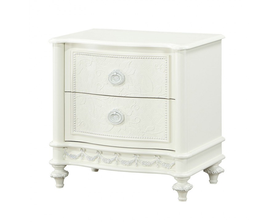 ACME - Dorothy Nightstand with 2 Drawers in Ivory