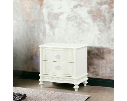 ACME - Dorothy Nightstand with 2 Drawers in Ivory