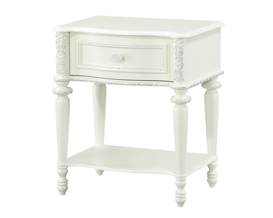 ACME Dorothy Nightstand with 1 Drawer - Ivory