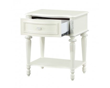 ACME Dorothy Nightstand with 1 Drawer - Ivory