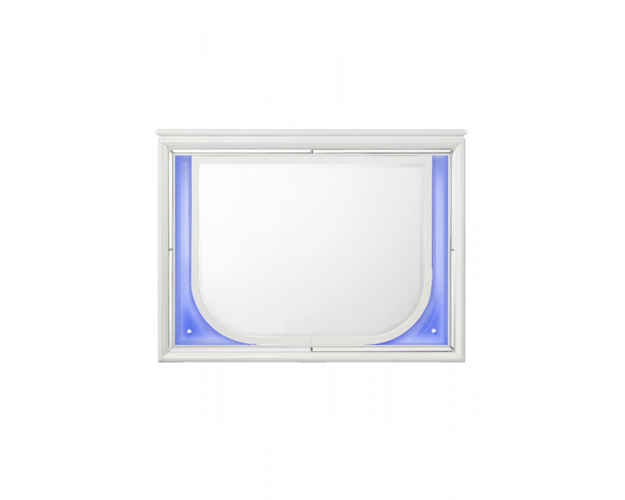 ACME - Tarian Mirror with Led in Pearl White