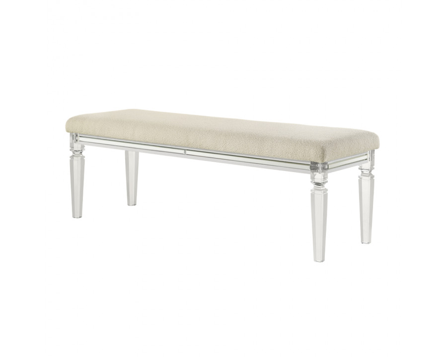 ACME - Tarian Bench in Pearl White