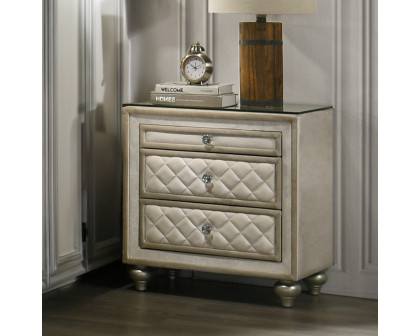 ACME - Lucienne Nightstand in Beige Velvet