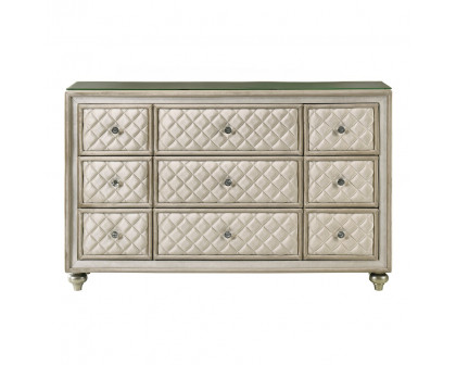 ACME - Lucienne Dresser in Beige Velvet