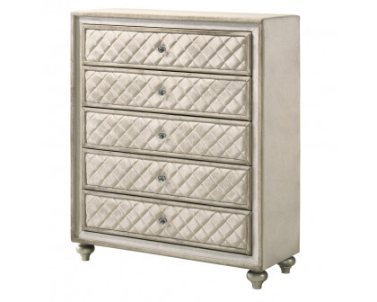 ACME - Lucienne Chest in Beige Velvet